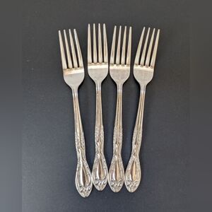Towne Hall INOX Japan Vintage Stainless Steel Dinner Forks Set Of 4 Cutlery
